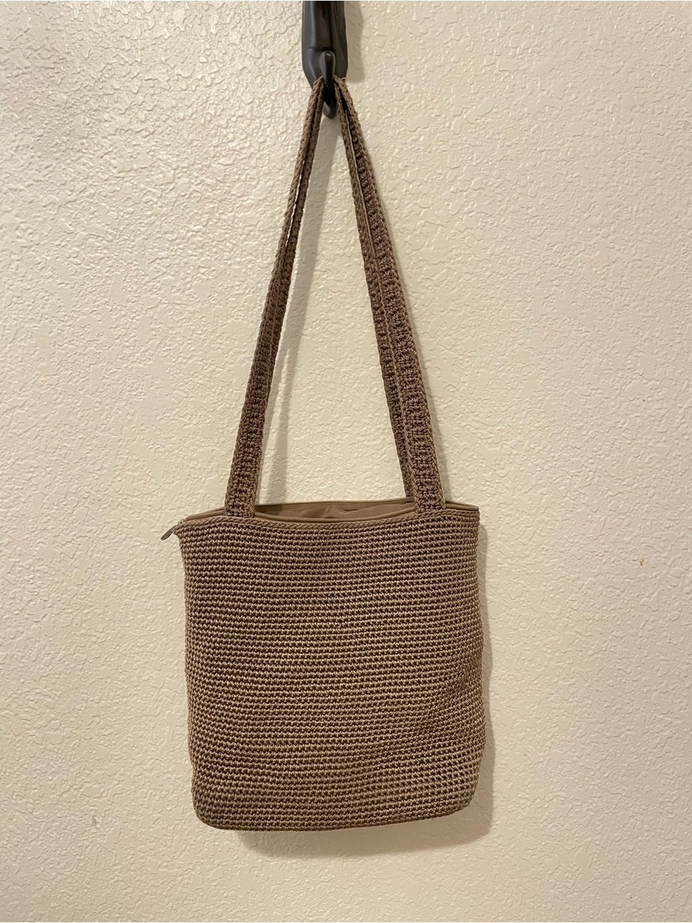 The Sak Crochet Tote with Beige Lining